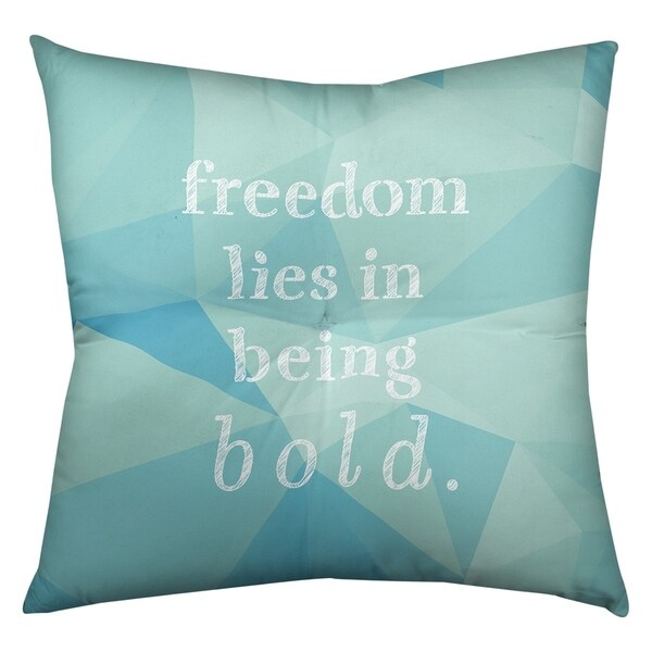Quotes Faux Gemstone Be Bold Inspirational Quote Floor Pillow - Square Tufted