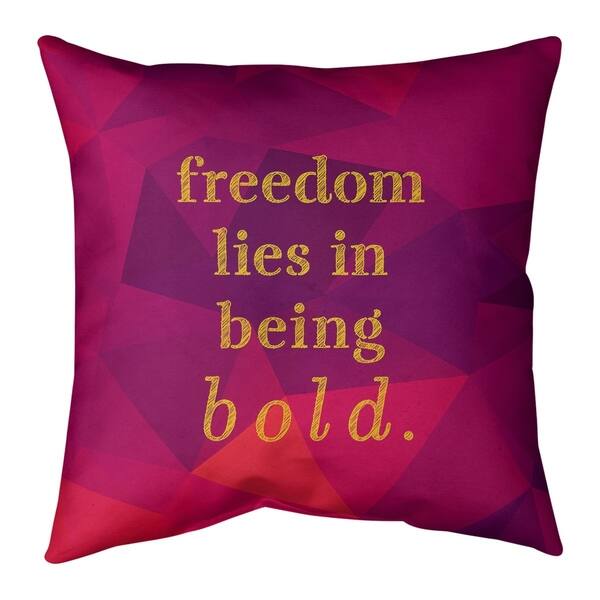 Quotes Faux Gemstone Be Bold Inspirational Quote Floor Pillow Standard Overstock 30309194