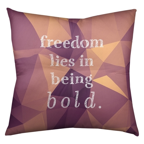 Quotes Faux Gemstone Be Bold Inspirational Quote Floor Pillow - Square Tufted