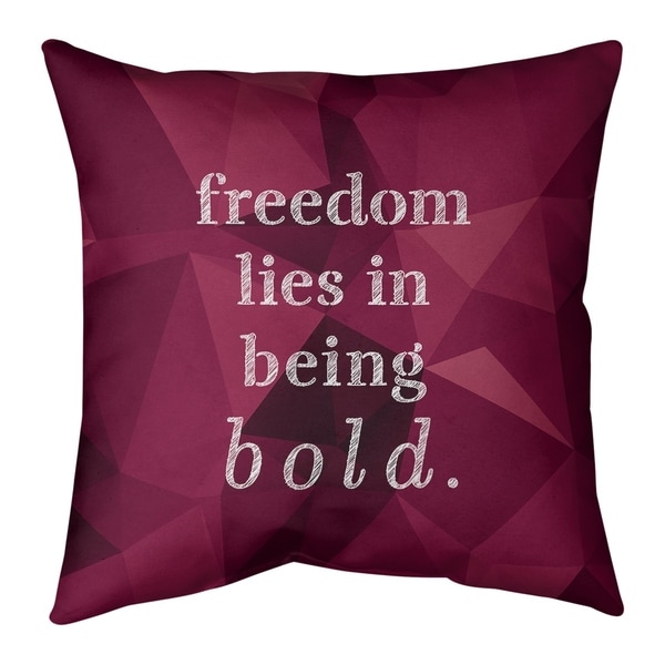 Quotes Faux Gemstone Be Bold Inspirational Quote Pillow-Faux Linen
