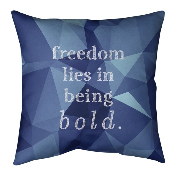 Quotes Faux Gemstone Be Bold Inspirational Quote Floor Pillow - Standard
