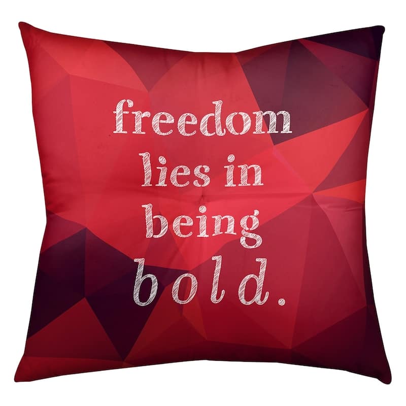 Quotes Faux Gemstone Be Bold Inspirational Quote Floor Pillow - Square ...