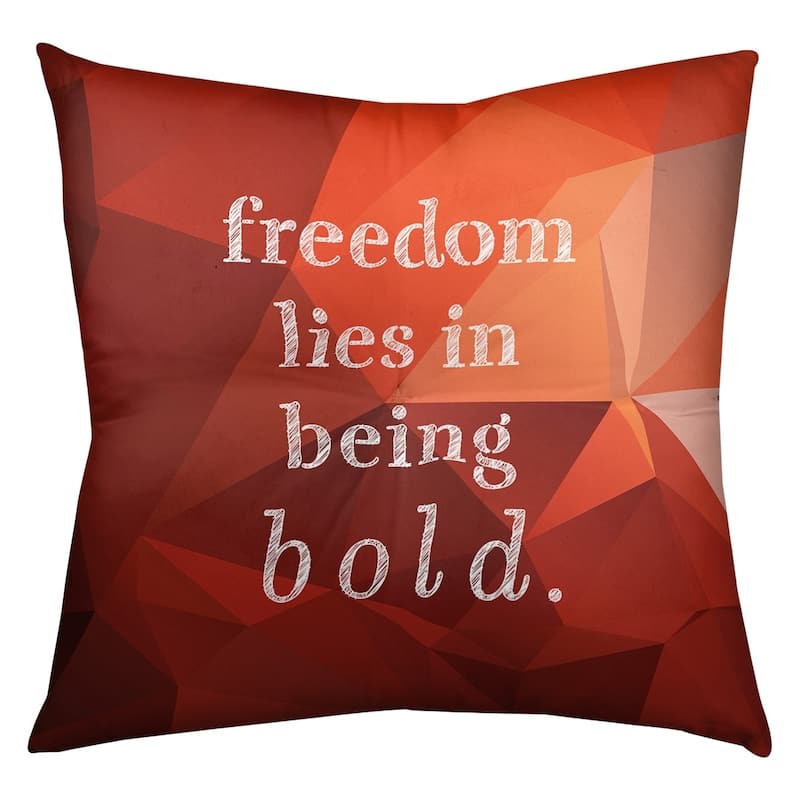 Quotes Faux Gemstone Be Bold Inspirational Quote Floor Pillow - Square ...