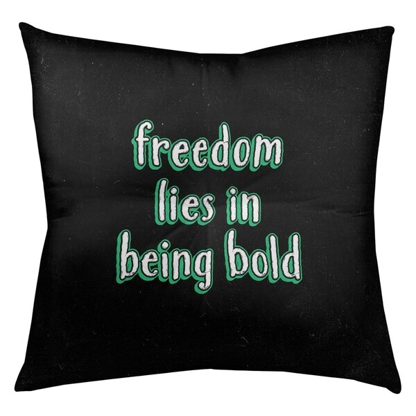 Quotes Be Bold Inspirational Quote Chalkboard Style Floor Pillow - Square Tufted