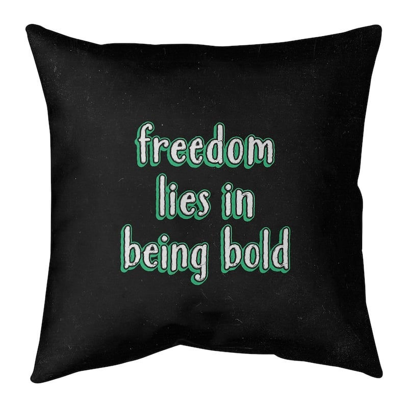 Quotes Be Bold Inspirational Quote Chalkboard Style Pillow-Faux Suede ...