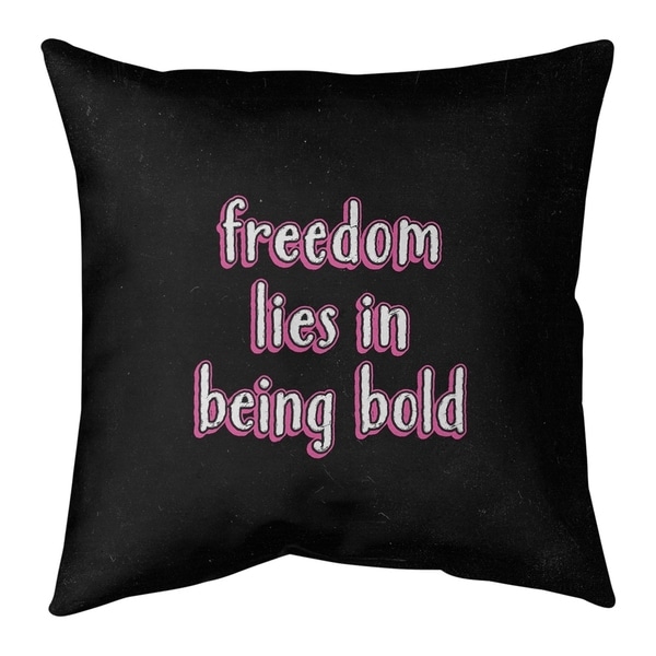 Quotes Be Bold Inspirational Quote Chalkboard Style Floor Pillow - Standard