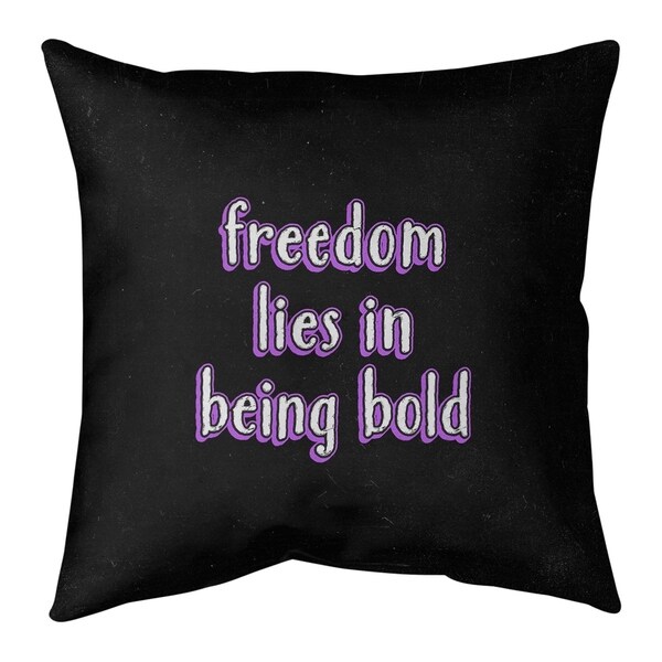 Quotes Be Bold Inspirational Quote Chalkboard Style Pillow-Cotton Twill
