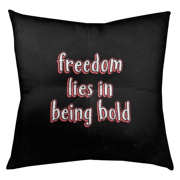 Quotes Be Bold Inspirational Quote Chalkboard Style Floor Pillow - Square Tufted