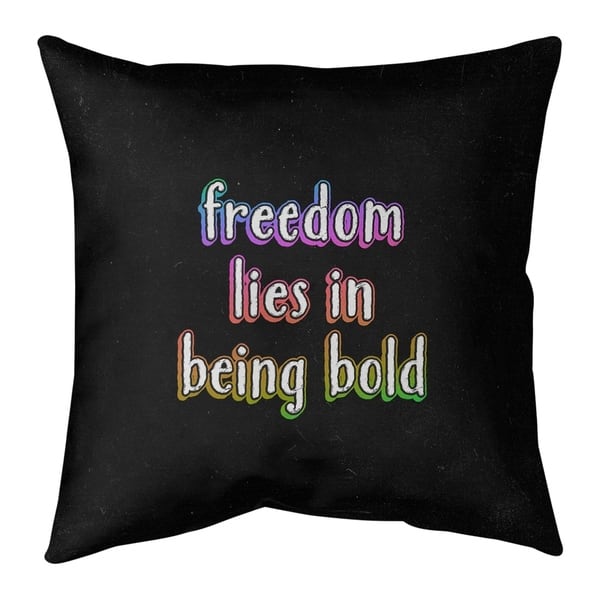 Quotes Be Bold Inspirational Quote Chalkboard Style Floor Pillow ...