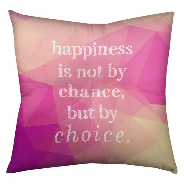 Quotes Faux Gemstone Happiness Inspirational Quote Floor Pillow - Square Tufted