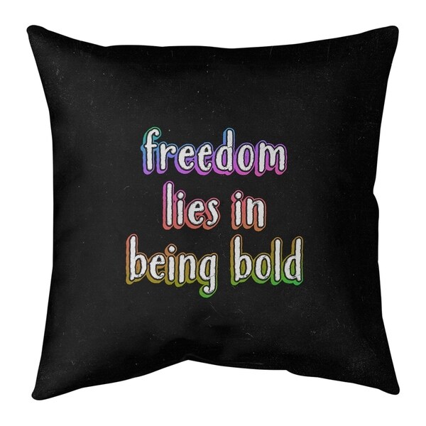 Quotes Be Bold Inspirational Quote Chalkboard Style Pillow-Cotton Twill