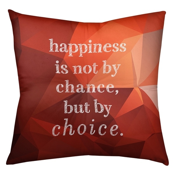 Quotes Faux Gemstone Happiness Inspirational Quote Floor Pillow - Square Tufted