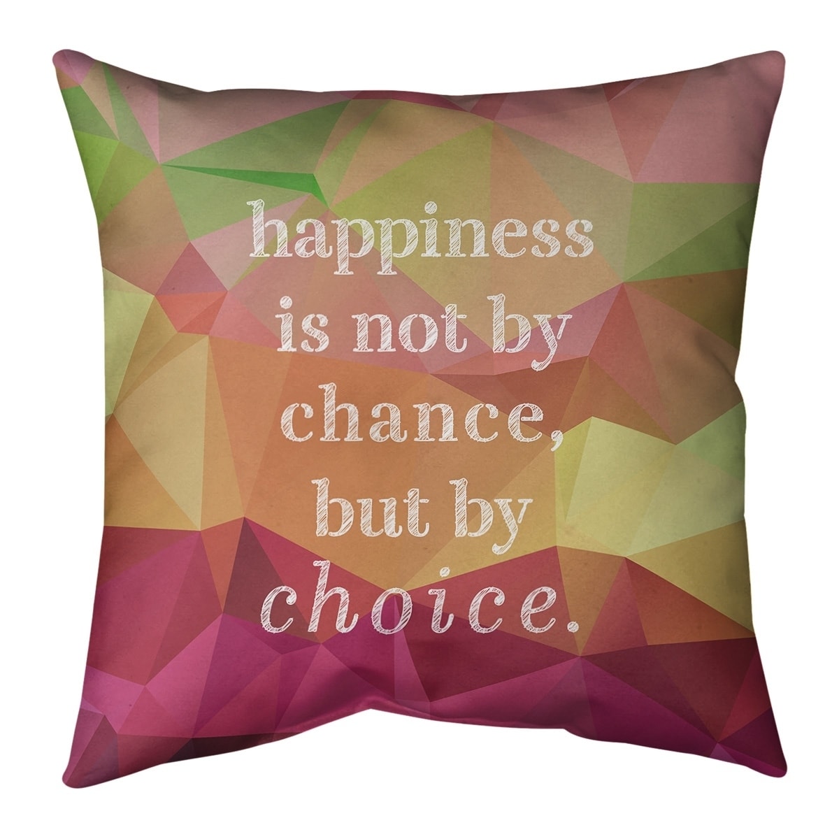 Shop Quotes Faux Gemstone Happiness Inspirational Quote Pillow