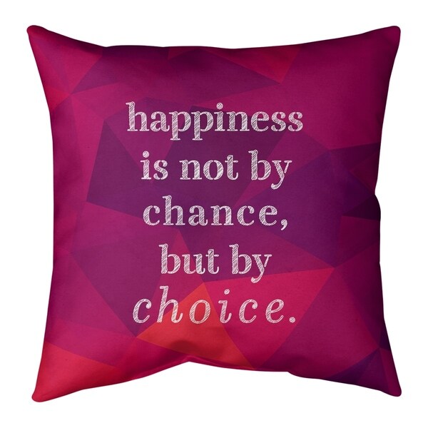 Quotes Faux Gemstone Happiness Inspirational Quote Floor Pillow - Standard