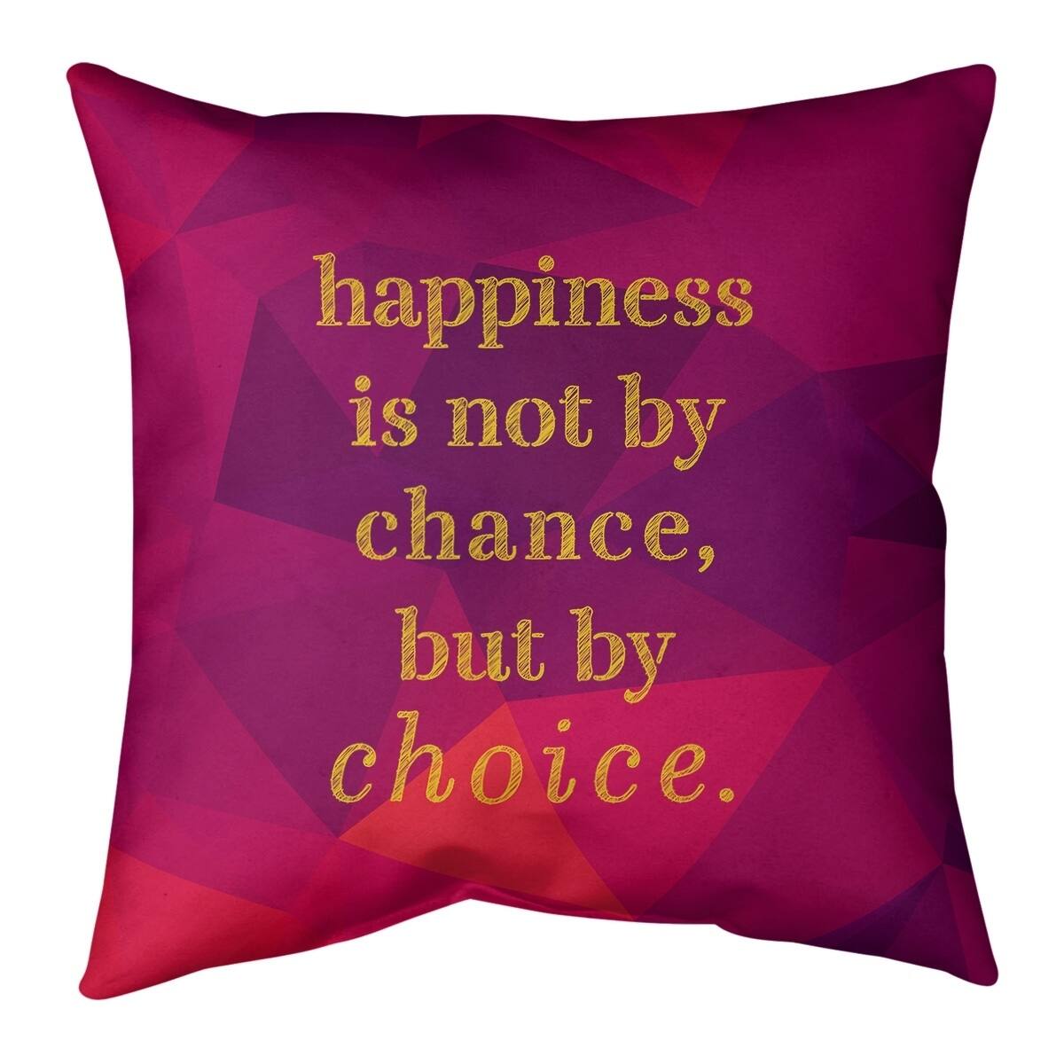 Quotes Faux Gemstone Happiness Inspirational Quote Pillow-Spun ...