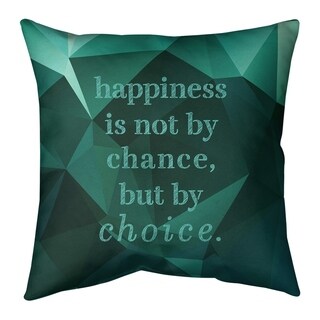 Quotes Faux Gemstone Happiness Inspirational Quote Pillow-Faux Suede ...