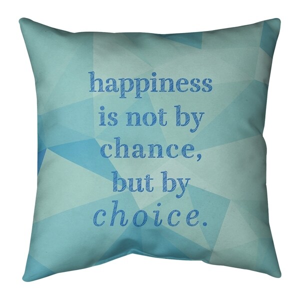 Quotes Faux Gemstone Happiness Inspirational Quote Pillow-Faux Suede