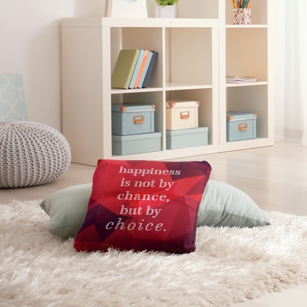 Quotes Faux Gemstone Happiness Inspirational Quote Floor Pillow - Square Tufted. Opens flyout.