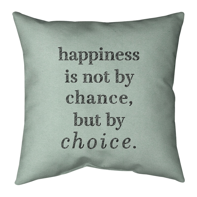 Quotes Handwritten Happiness Inspirational Quote Pillow-Spun Polyester ...