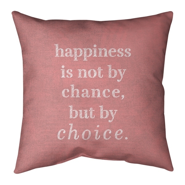 Quotes Handwritten Happiness Inspirational Quote Pillow-Faux Linen