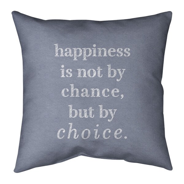 Quotes Handwritten Happiness Inspirational Quote Pillow-Faux Linen
