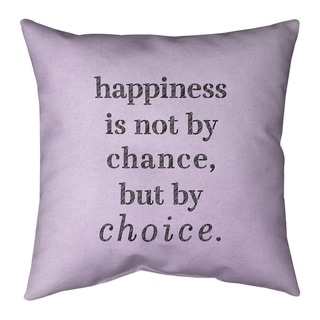 Quotes Handwritten Happiness Inspirational Quote Pillow (w/Rmv Insert ...