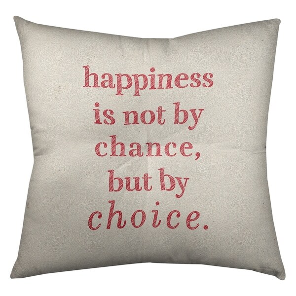 Quotes Handwritten Happiness Inspirational Quote Floor Pillow - Square Tufted