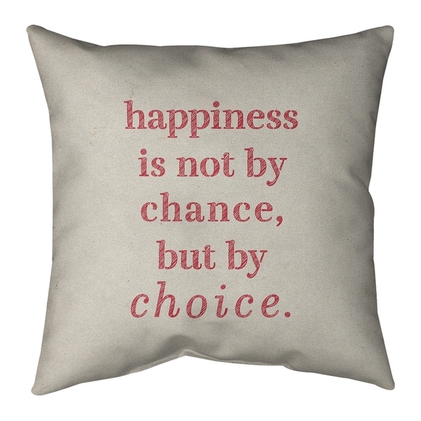 Quotes Handwritten Happiness Inspirational Quote Pillow-Faux Suede