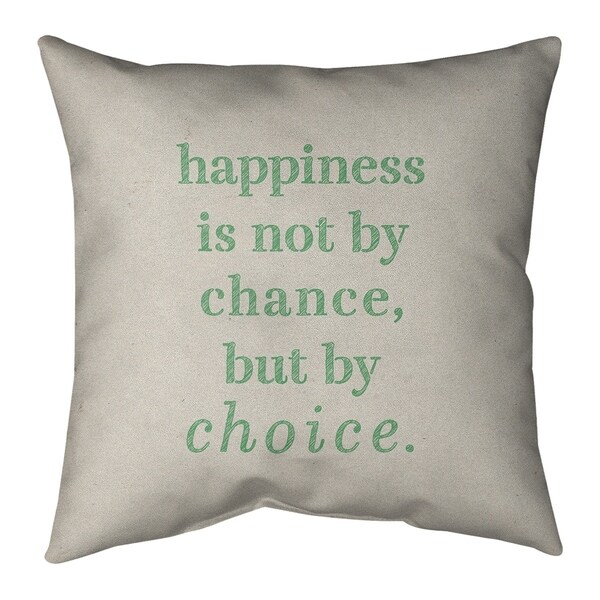 Quotes Handwritten Happiness Inspirational Quote Floor Pillow - Standard