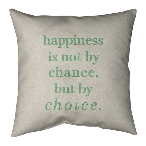 Quotes Handwritten Happiness Inspirational Quote Pillow (w/Rmv Insert ...