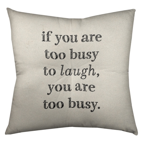 Quotes Handwritten Make Time for Laughter Quote Floor Pillow - Square ...