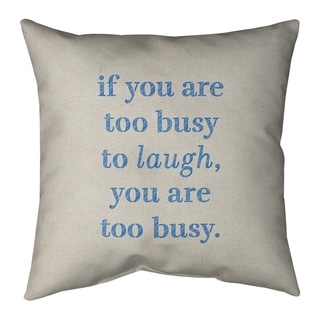 Quotes Handwritten Make Time for Laughter Quote Pillow-Faux Linen - Bed ...