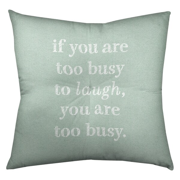 Quotes Handwritten Make Time for Laughter Quote Floor Pillow - Square Tufted