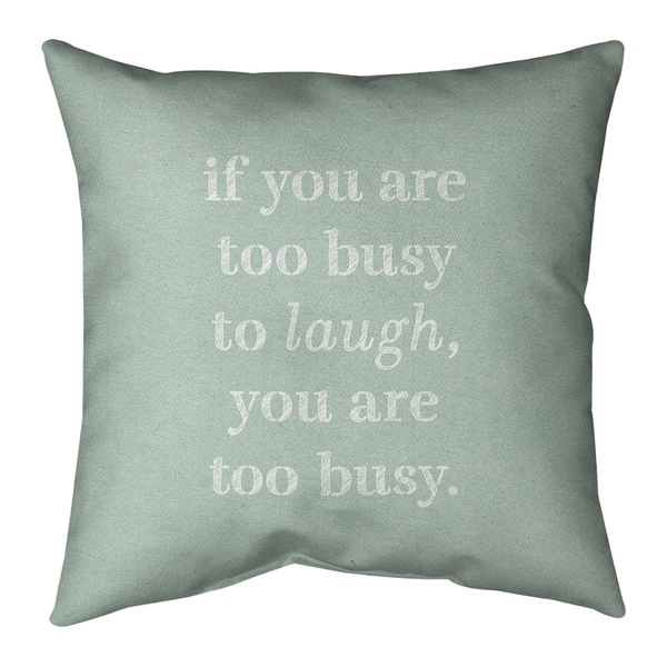 Quotes Handwritten Make Time for Laughter Quote Floor Pillow - Standard