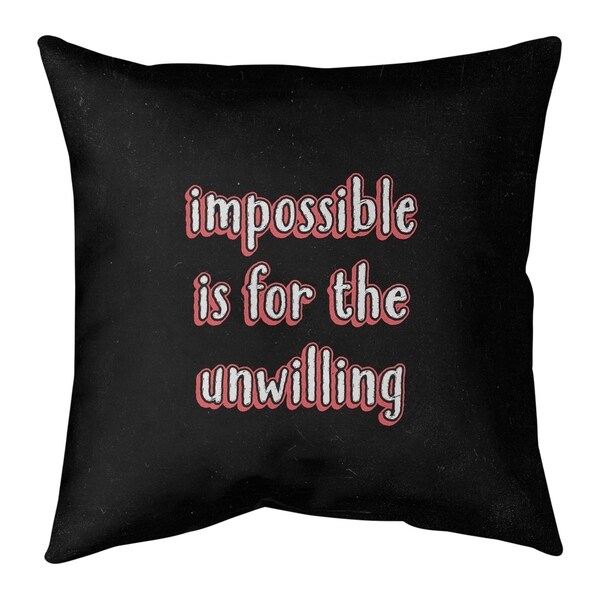 Quotes Impossible Quote Chalkboard Style Floor Pillow - Standard