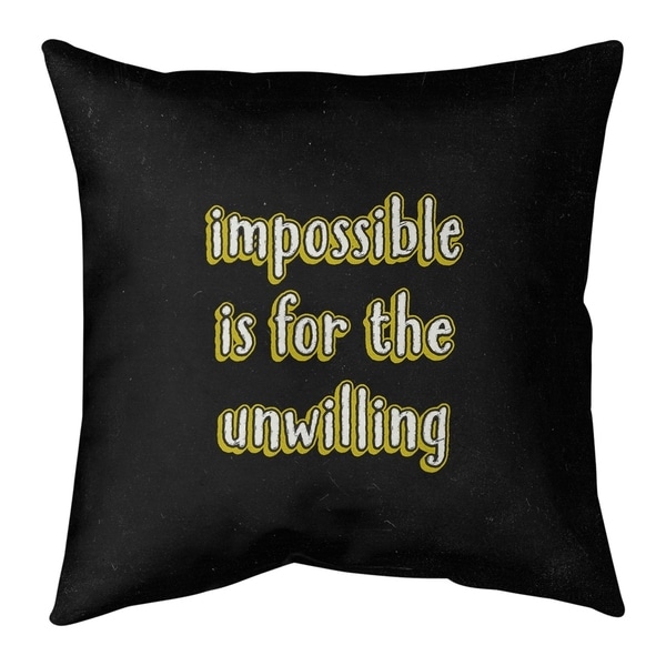 Quotes Impossible Quote Chalkboard Style Floor Pillow - Standard