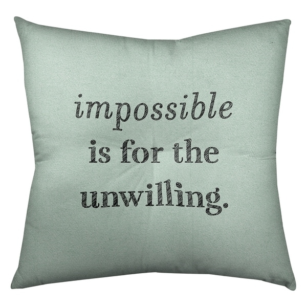 Quotes Handwritten Impossible Quote Floor Pillow - Square Tufted