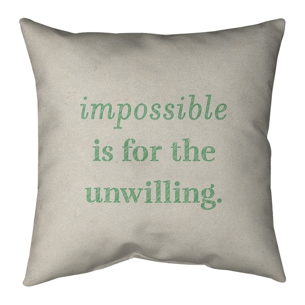Quotes Handwritten Impossible Quote Floor Pillow - Standard