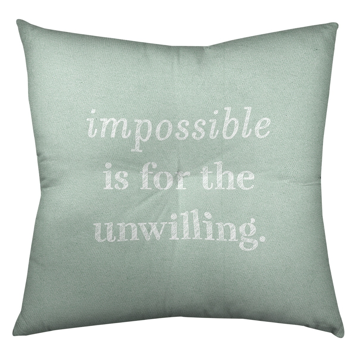 Quotes Handwritten Impossible Quote Floor Pillow Square Tufted Overstock 30309927