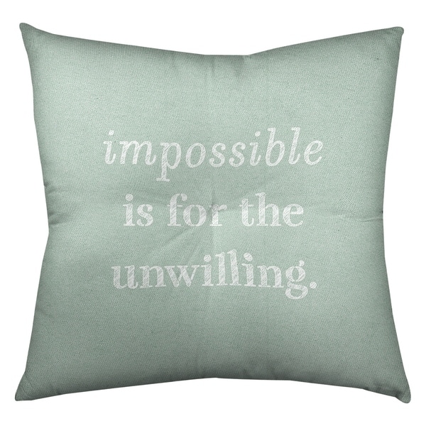 Quotes Handwritten Impossible Quote Floor Pillow - Square Tufted ...