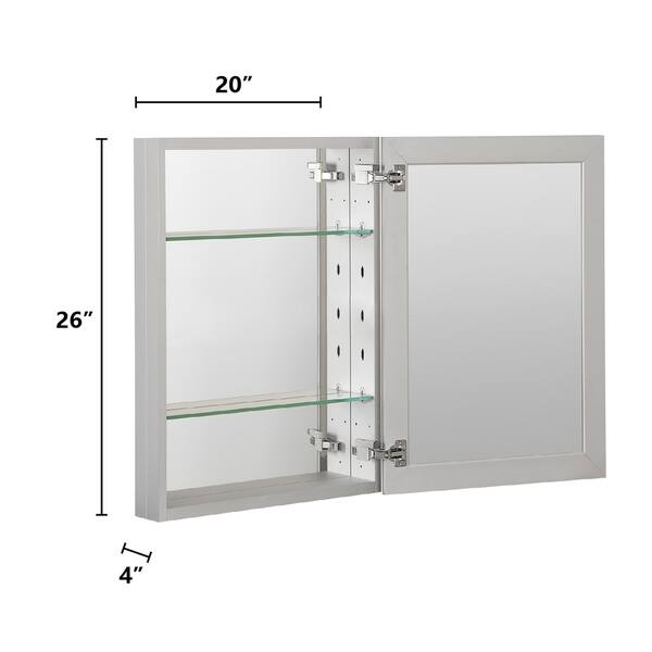 Shop Recessed Or Surface Frameless Medicine Cabinet Overstock 30312625