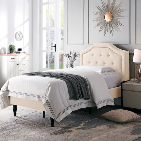Elinor Upholstered Twin-size Platform Bed by Christopher Knight Home
