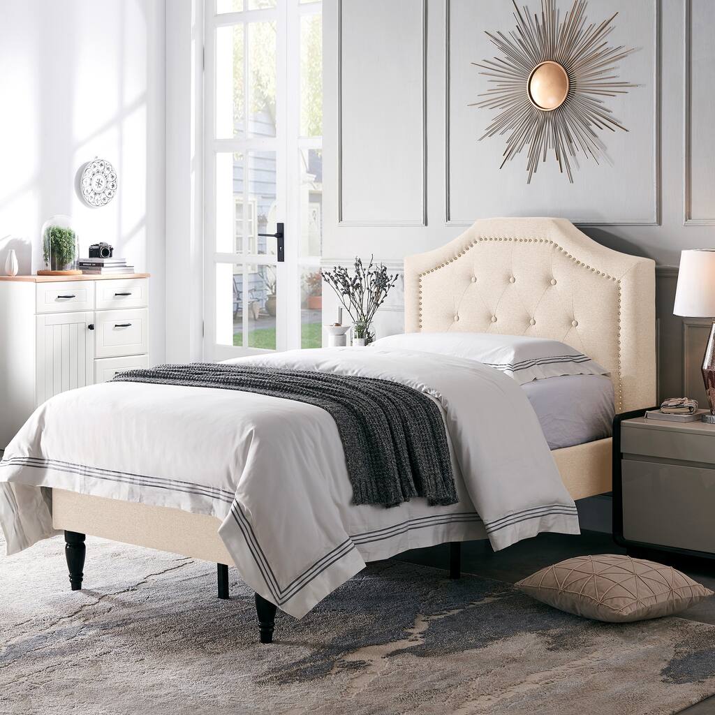 Elinor Upholstered Twin-size Platform Bed by Christopher Knight Home
