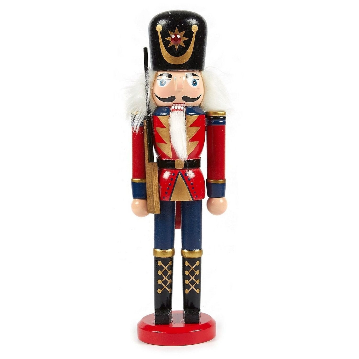 Juvale Christmas Wooden Nutcracker Doll, Decoration Festive Ornament for Display