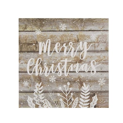 100Pcs Disposable Paper Napkins Christmas Dinner Party Supplies, Vintage Wood