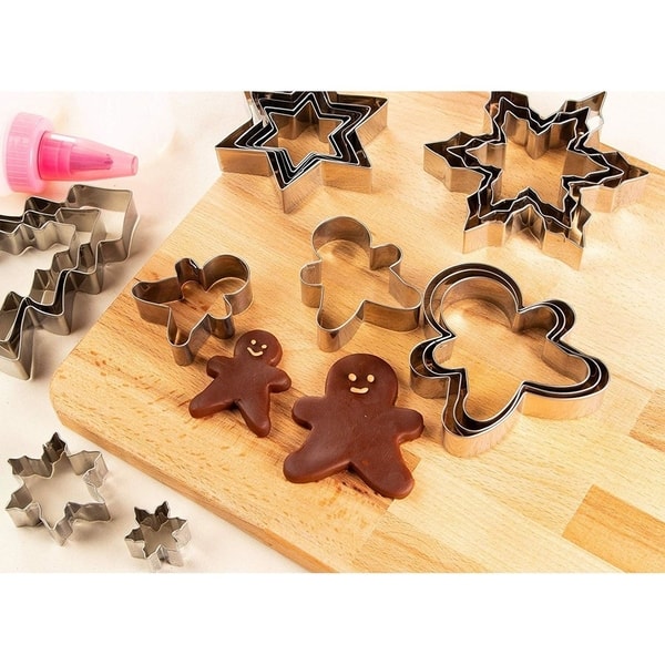 Gingerbread Man Cookie Cutter Set - 3 Piece - Stainless Steel