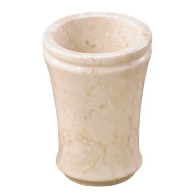 Creative Home Fluted Collection Champagne Marble Tumbler - Beige
