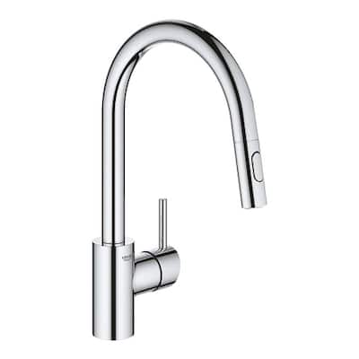 Grohe Concetto Single Hole Pullout Swivel Kitchen Faucet