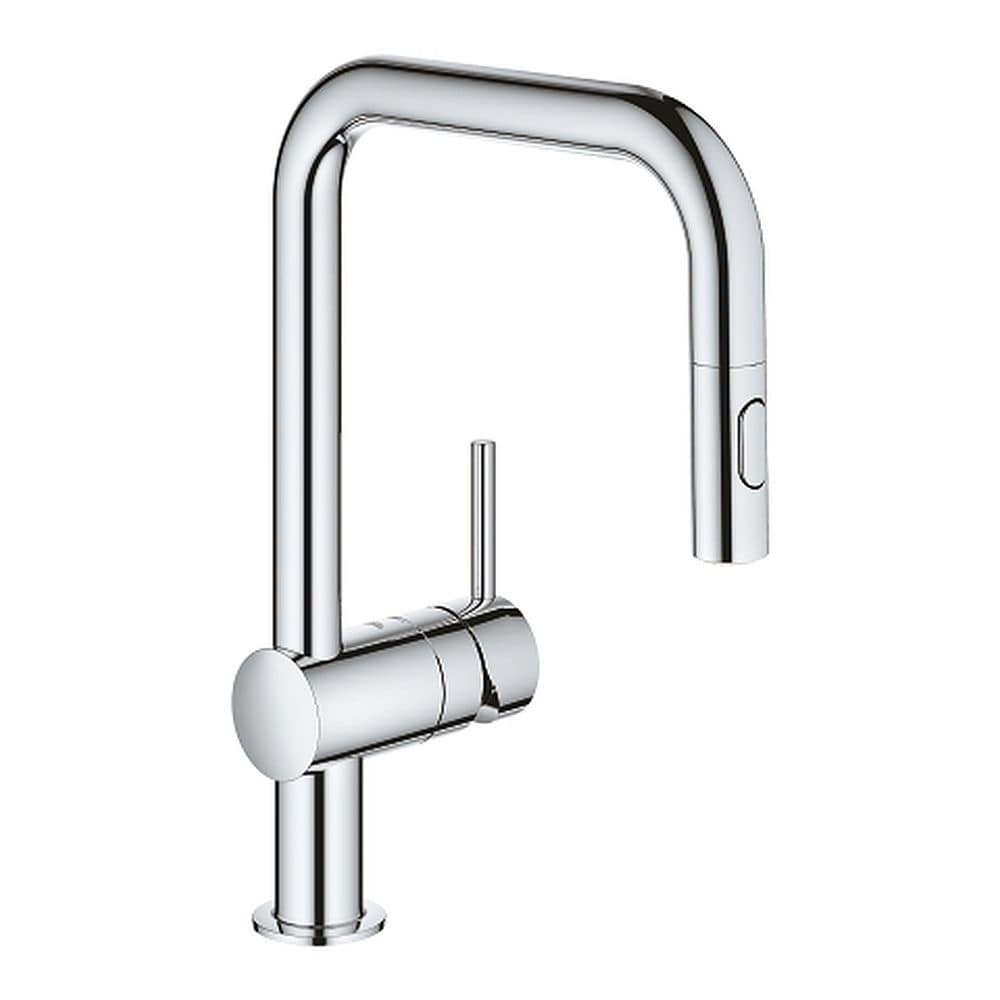 Grohe Minta Single Hole Pullout Swivel Kitchen Faucet Overstock 30319940