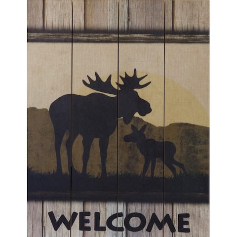 Wood Pallet Art - Moose Welcome